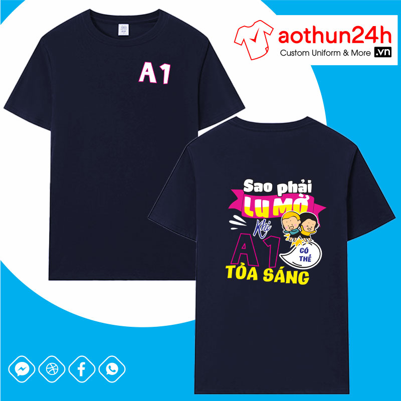 áo lớp, thiết kế áo lớp, áo lớp cổ tròn, Slogan cho lớp A1, áo lớp quận 10, áo lớp tại tphcm, Áo thun 24h.