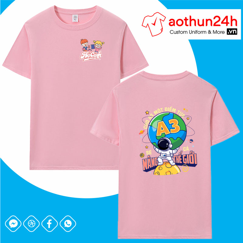 áo lớp, thiết kế áo lớp, áo lớp cổ tròn, Slogan cho lớp A3, áo lớp quận Tân Bình, áo lớp tại tphcm, Áo thun 24h.
