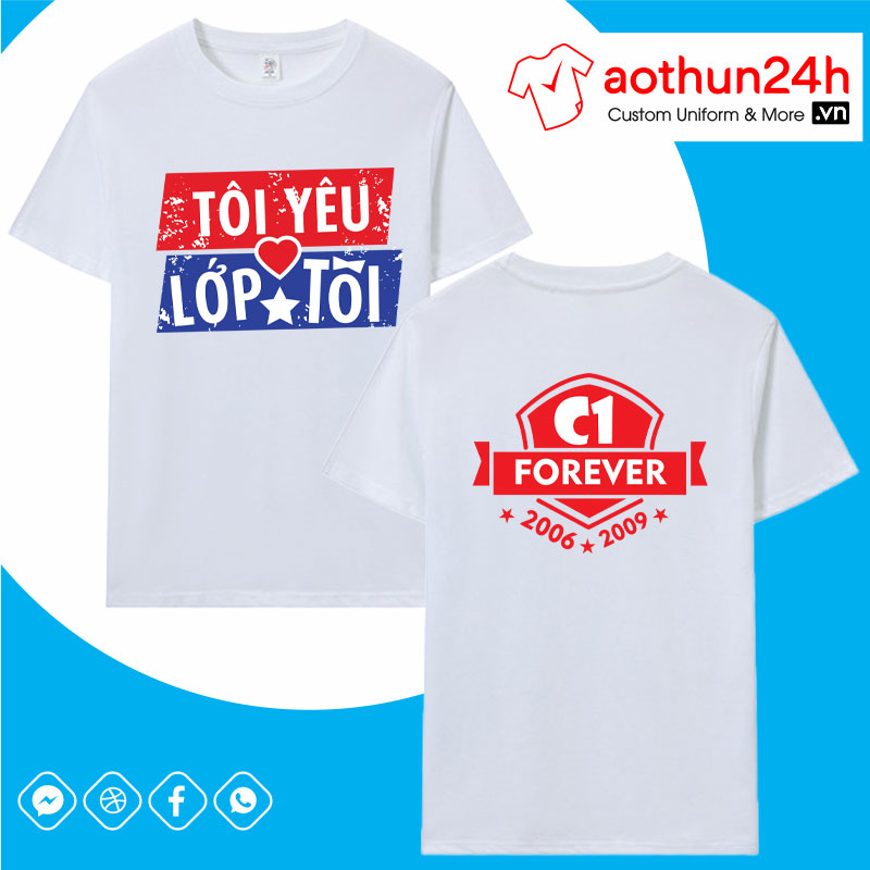 áo lớp, áo lớp cổ tròn, thiết kế áo lớp, áo lớp tại tphcm, Áo thun 24h.