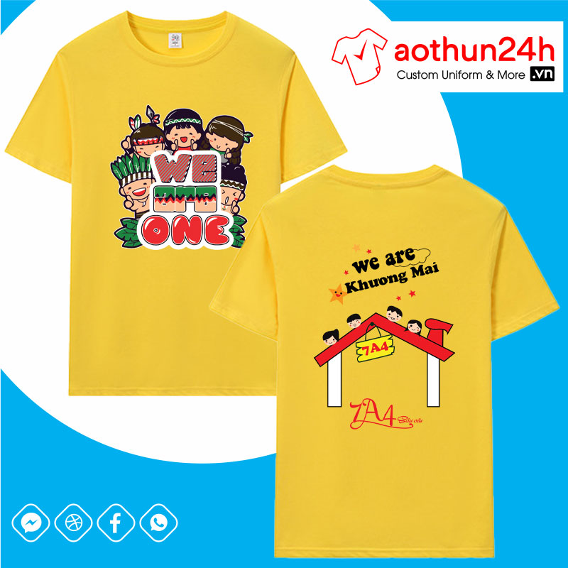 Áo Lớp 7A4 "We Are One" Trường Khương Mai - Thể Hiện Cá Tính, Gắn Kết Tình Bạn