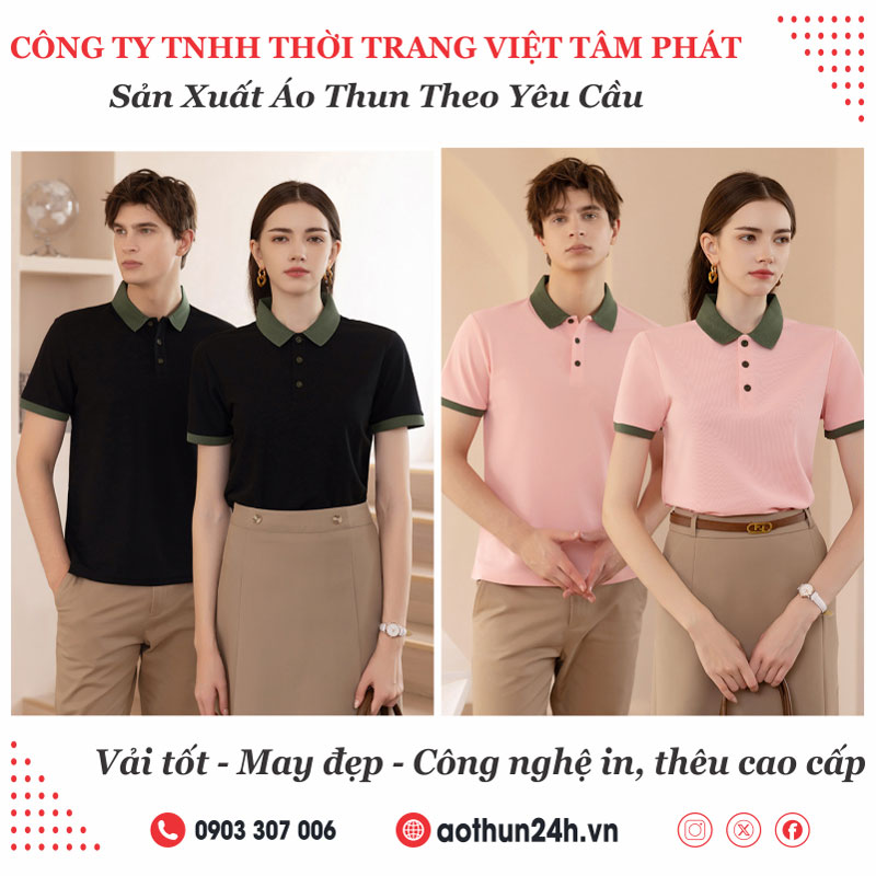 Thời Trang Việt Tâm Phát Nhận Đặt May In Thêu Áo Thun Đồng Phục Cao Cấp