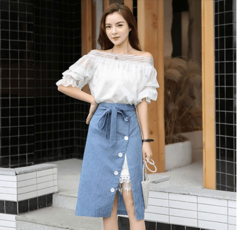 Phối với áo trễ vai