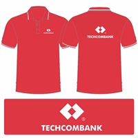 Áo thun đồng phục có cổ Ngân hàng Techcombank